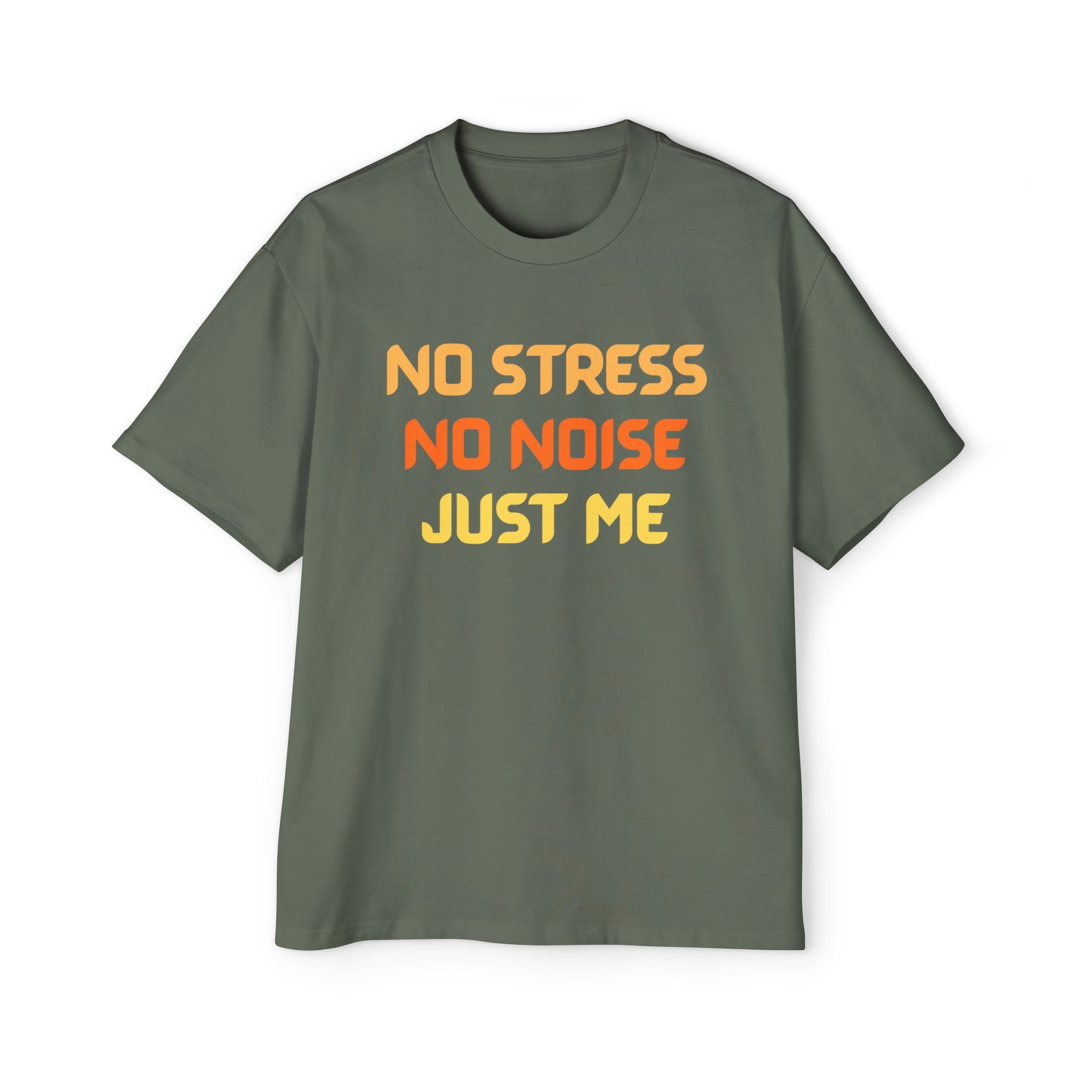 Chill Vibes Oversized Tee - No Stress No Noise Just Me, Casual Wear, Stress Relief Shirt, Relaxed Fit, Gift for Him