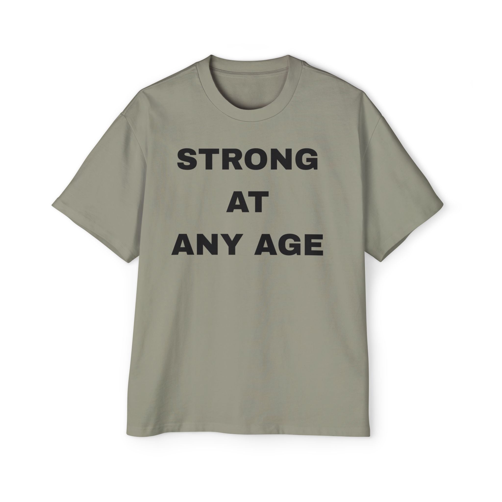 Strong at Any Age Oversized Tee, Casual T-Shirt for All Ages, Comfortable Everyday Wear, Great Gift for Dad or Friends, Fitness [...]